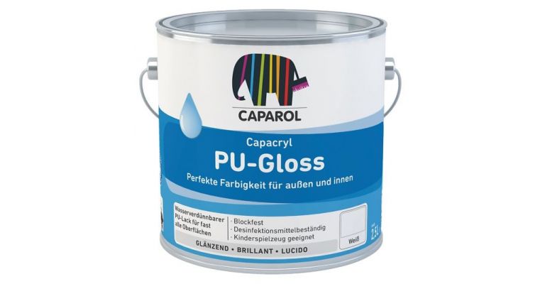Caparol Capacryl Aqua PU Gloss - RAL9010 - 2.5 Ltr
