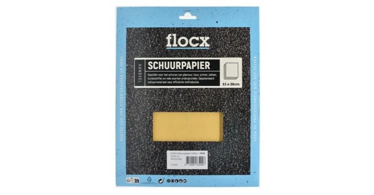 Schuurpapier Flocx vellen 23 x 28 cm - 3 ST